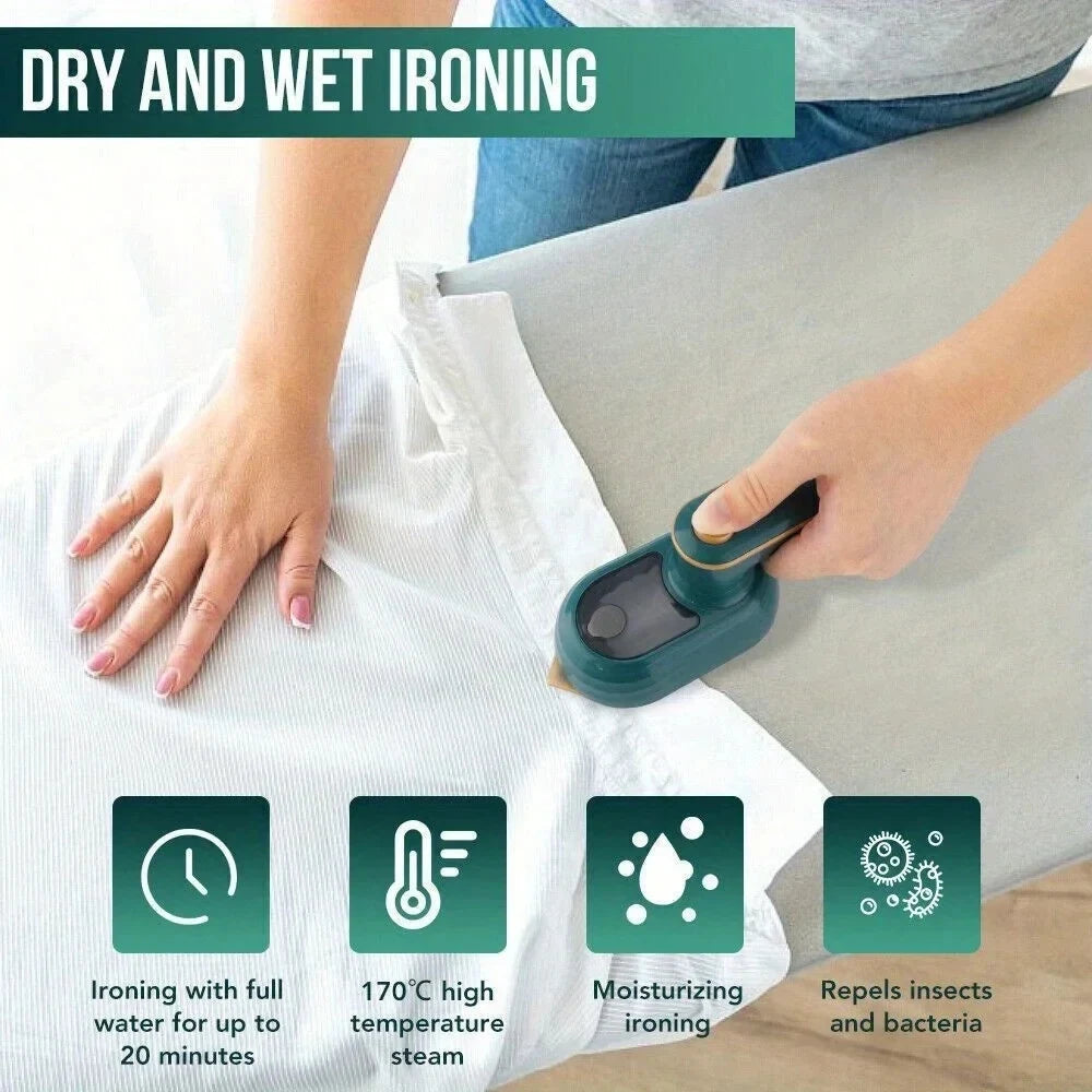 Handheld Portable Mini Steam Iron Fast Heat-up Garment Steamer with Strong Steam Output Lightweight Compact Clothing Ironing Mac